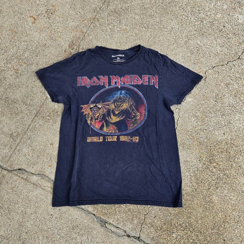 Vtg Y2k IRON MAIDEN World Tour 1982-83 Headless Graphic Metal Band T Shirt S